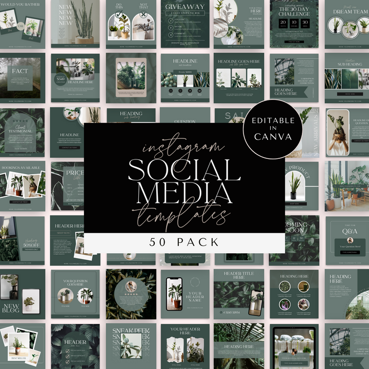 50 Instagram Post Templates for Canva - Style A007