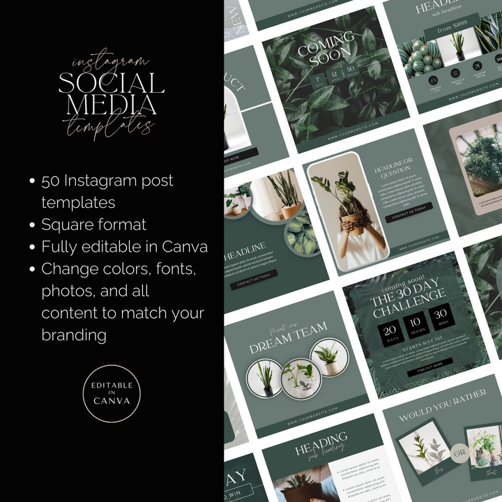 50 Instagram Post Templates for Canva - Style A007