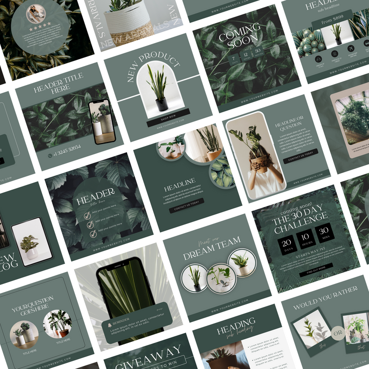 50 Instagram Post Templates for Canva - Style A007