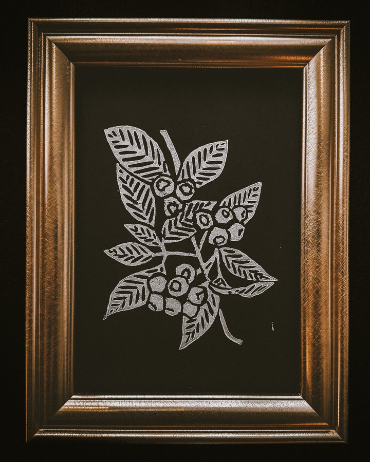 Blueberry Block Print