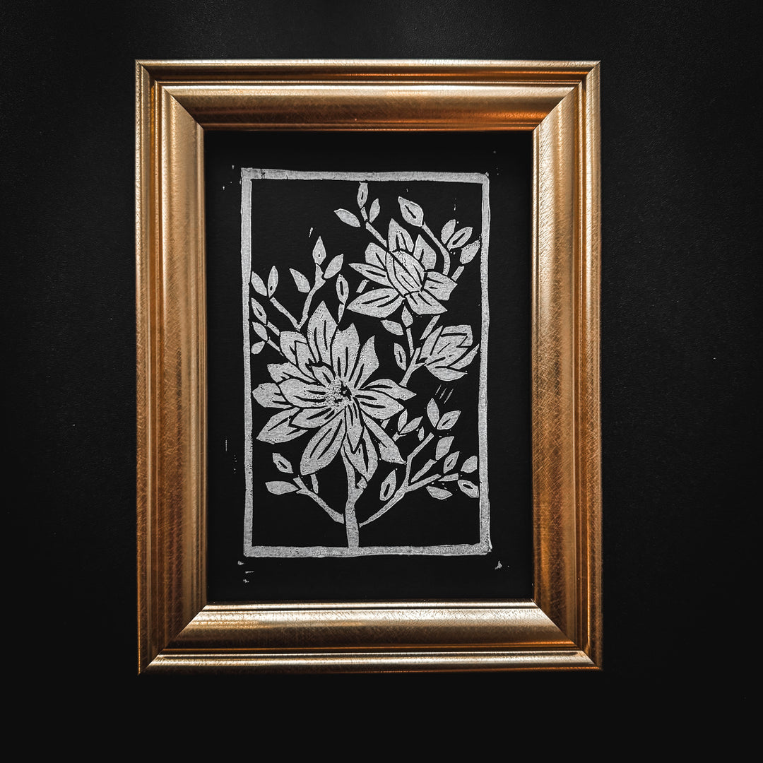 Magnolia Blooms Block Print