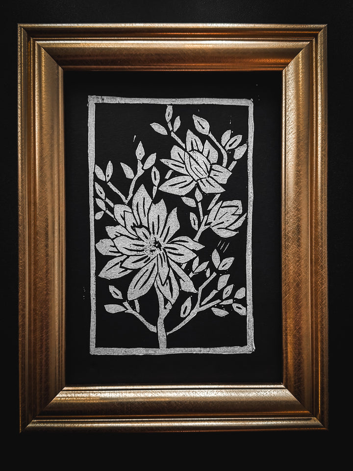 Magnolia Blooms Block Print