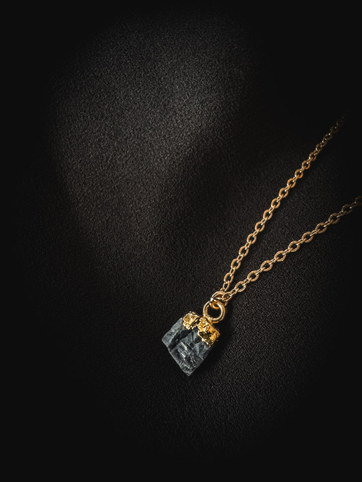 Kyanite and Gold Crystal Necklace