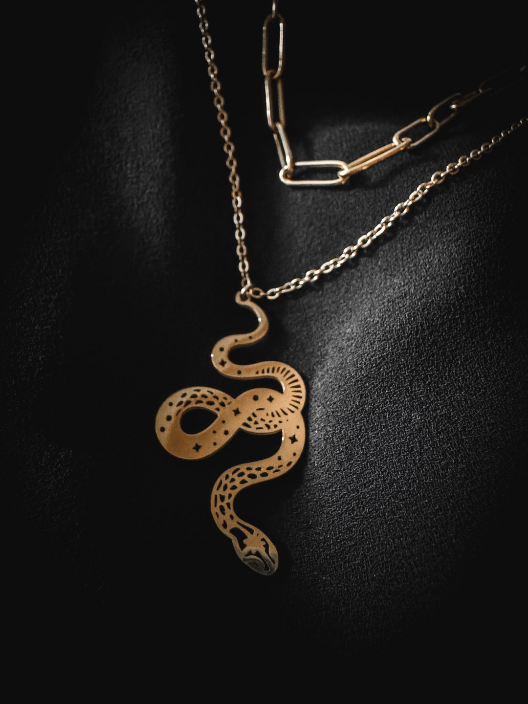 Serpens | Gold Snake Necklace